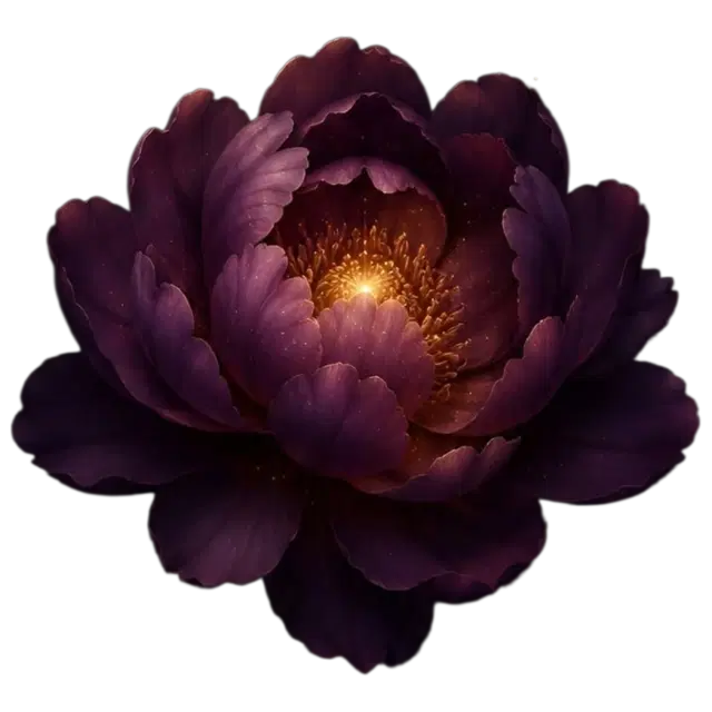 Decorative flower accent bottom-right